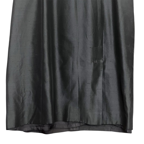 VTG Escada Elements Raw Silk Shift Dress BLK SZ 42/M Classic Chic Minimalist 90s - Picture 6 of 16